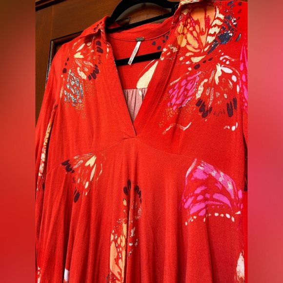 🦋 Free People extra small butterfly mini dress tunic 🦋 - Picture 5 of 14